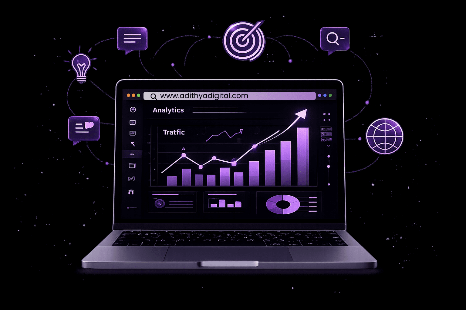Adithya Unni, a professional freelance digital marketer in Kottayam, collaborating with clients on a strategic digital growth plan for Adithya Digital.